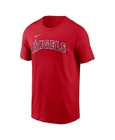 Nike Men's Mike Trout Red Los Angeles Angels Fuse Name Number T-Shirt