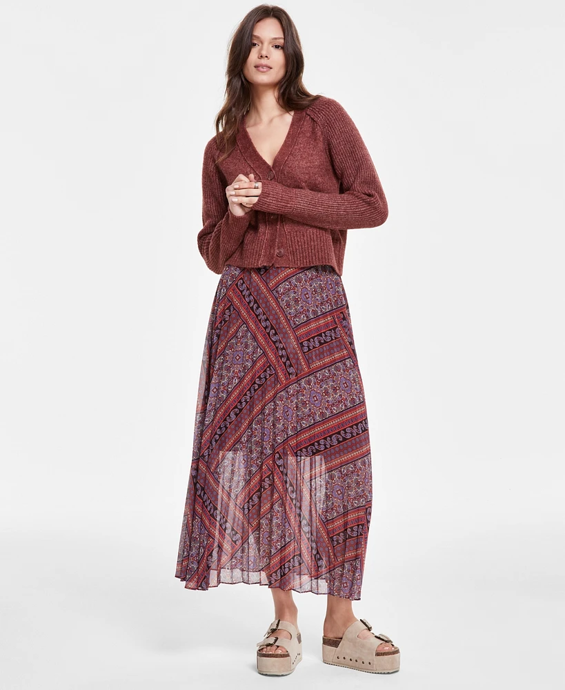 Steve Madden Women's Coppola Pleated Maxi Skirt