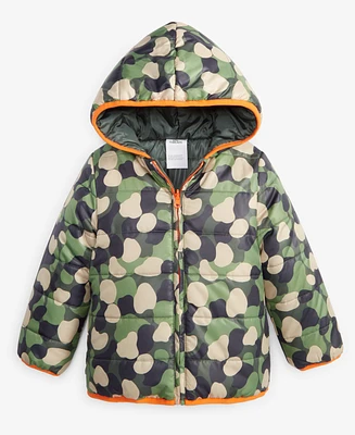 Epic Threads Toddler Boys Camo Reversible Puffer Jacket, Created for Macy's