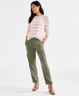 Style & Co Petite Straight-Leg Cargo Ankle Pants, Created for Macy's