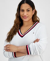 Tommy Hilfiger Plus V-Neck Sweater