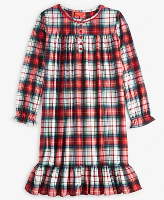 Family Pajamas Little & Big Kids Winterton Plaid Nightgown, Created for Macy's