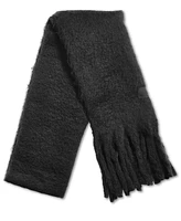 Dkny Women's Fluffy Solid Fringe-Trim Blanket Scarf