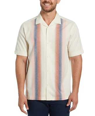 Cubavera Men's Gradient Panel Print Short Sleeve Button-Front Camp Shirt