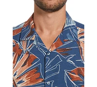 Cubavera Men's Short Sleeve Button-Front Oversized Tropical Print Camp Shirt