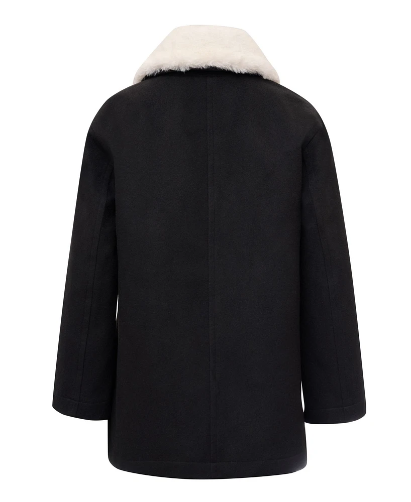 Michael Kors Big Girls Faux Wool Jacket