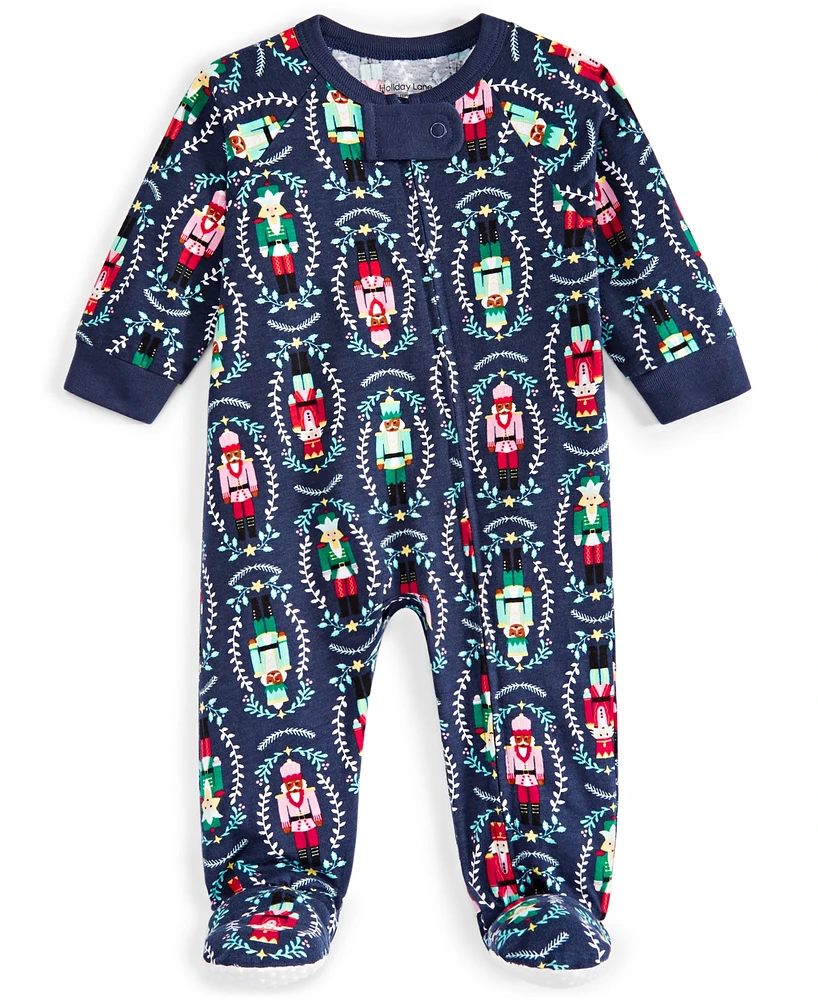 Family Pajamas Baby Nutcracker Cotton Footed Holiday Pajamas, Created for Macy's