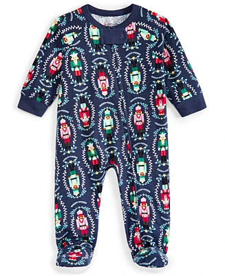 Family Pajamas Baby Nutcracker Cotton Footed Holiday Pajamas, Created for Macy's