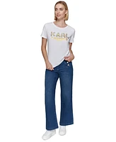 Karl Lagerfeld Paris Women's Embellished Graphic T-Shirt