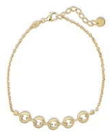 Devata Cable Link Chain Bracelet in 14K Gold, 6.5 in adj to 7.5 in, approx. 3.5 grams