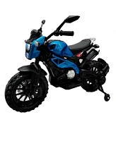 Streamdale Furniture 12V Electric Dirt Bike with Training Wheels & Pu Seat