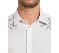 Cubavera Men's Short Sleeve Button-Front Floral Print Shirt