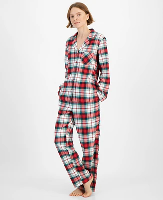 Family Pajamas Women's 2-Pc. Cotton Winterton Plaid Matching Christmas Set, Created for Macy's