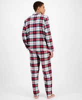 Family Pajamas Men's 2-Pc. Winterton Cotton Plaid Notch-Collar Set, Created for Macy's