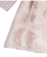 Rare Editions Baby Girl Lurex And Organza Social Dress