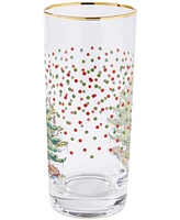 Spode Christmas Tree Polka Dot Highball Glasses, Set of 4