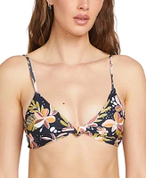 Volcom Juniors' Fronds Forever Knot-Front Bikini Top