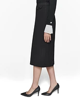 Karl Lagerfeld Paris Women's Ponte-Knit Midi Skirt