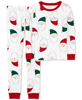 Carter's Little & Big Santa-Print 100% Snug Fit Cotton Pajamas