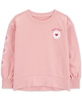 Carter's Little & Big Girls Best Vibes French Terry Sweatshirt