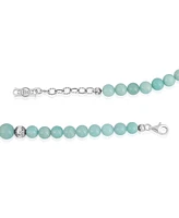 American West Jewelry Sterling Silver and Graduated Amazonite Gemstone Bead Necklace