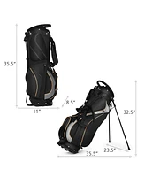 9 Inch Golf Stand Bag Divider Carry Pockets Storage