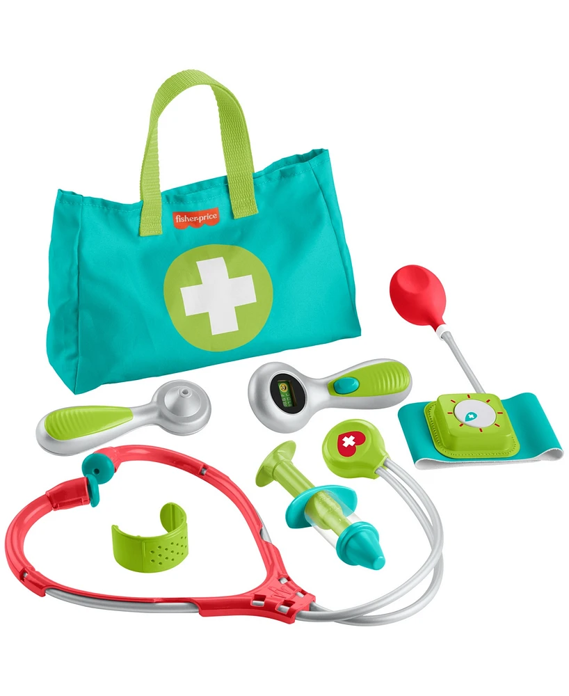 Fisher-Price Medical Kit 7-Piece Doctor Toys Preschool Pretend Play Set for Ages 3+ years - Multi