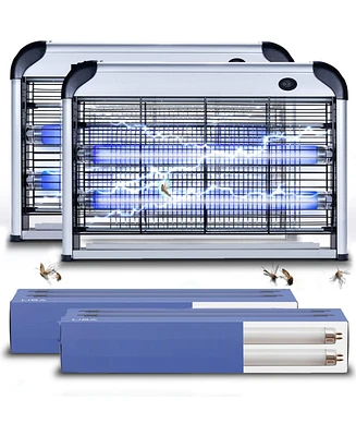 LiBa Electric Bug Zapper 2-Pack Indoor Insect Killer with Extra Bulbs Fly and Mosquito Repellent