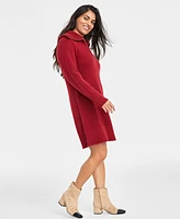 On 34th Women's Quarter-Zip Sweater Mini Dress, Created for Macy's