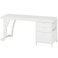 Tribesigns 59 Inch Computer Desk with 3 Drawers, Industrial Pc Study Writing Table Workstation File Storage, Home Office Desks Large De