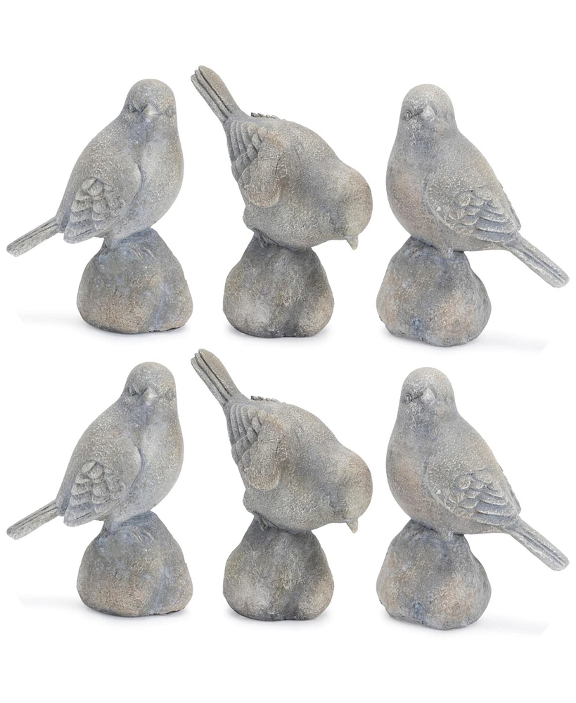 Slickblue Bird Figurine Set of 6 Elegant Decorative Accents for Any Room