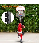 Givimo Adjustable Basketball Hoop System Stand with Wheels