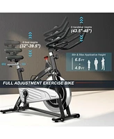 Skonyon Indoor Exercise Cycling Bike with Heart Rate and Monitor