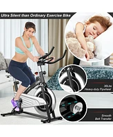 Skonyon Indoor Exercise Cycling Bike with Heart Rate and Monitor