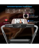 Compact Folding Treadmill with Touch Screen App Control
