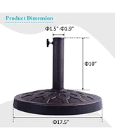 Skonyon 30lbs 18 Inches Heavy Duty Outdoor Patio Market Umbrella Base