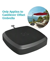 Vebreda Patio Cantilever Offset Umbrella Base with Wheels for Garden Poolside Deck