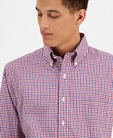 Club Room Men's Regular-Fit Gingham Dress Shirt, Created for Macy's