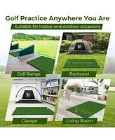 Slickblue Artificial Turf Grass Practice Mat - Durable, Realistic Surface for Sports and Training