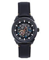 Reign Men Weston Automatic Skeletonized Leather Strap Watch