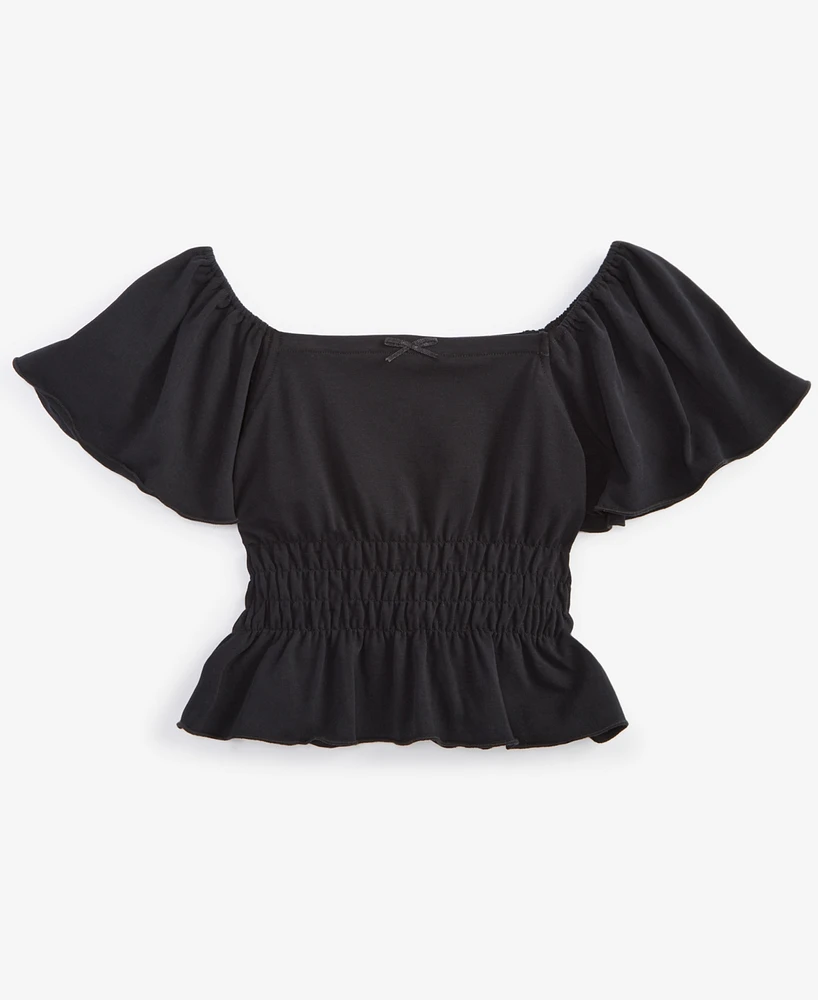 With Jules Big Girls Flutter Sleeve Top