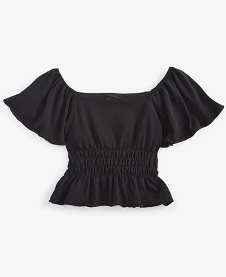 With Jules Big Girls Flutter Sleeve Top