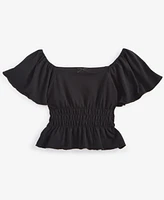 With Jules Big Girls Flutter Sleeve Top