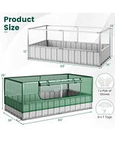 Givimo Galvanized Raised Garden Bed with Greenhouse Cover