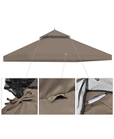 Yescom Canopy Top Replacement UV30+ Cover for 2-Tier 10x12 Ft Gazebo Garden