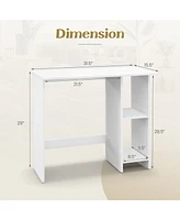 Skonyon Small Computer Desk with Storage and Adjustable Shelf