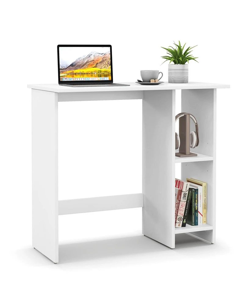 Skonyon Small Computer Desk with Storage and Adjustable Shelf