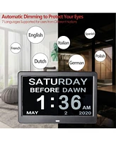 Yescom Lcd Day Clock Digital Calendar Alarm Large Display Dementia Home Office 2 Pack