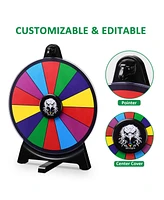 WinSpin 12" Prize Wheel 14 Slots Spinning Game Tabletop Fortune Game Eagle