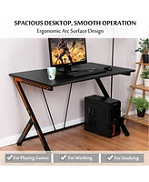 Skonyon Home Office Modern Ergonomic Study Computer Desk for Small Space